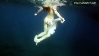 Swimming gracefully naked underwater