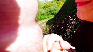 Cinnamon Sucks My Dick Outside on a Sunny Day While Out of The Office