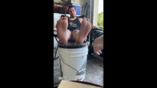 Master Ken's Large Feet Worshipped while making moonshine