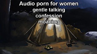 Camping friends to lovers  Audio Porn for women  Gentle talking, confession, moaning