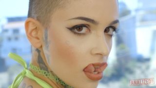 TATTOOED ANAL SLUT LEIGH RAVEN TAKES COCK UP HER ASS AND CUM ON HER FACE