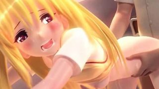 Blonde hentai schoolgirl gets fucked in classroom