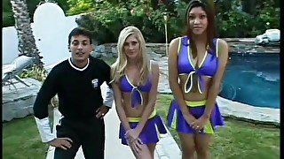 Blonde and Asian Threesome