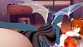 Digimon Hentai - Exveemon & Naru Hard Sex Full