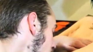 Licking His Girlfriend's Hairy Pussy