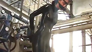 Latex Catsuit bondage