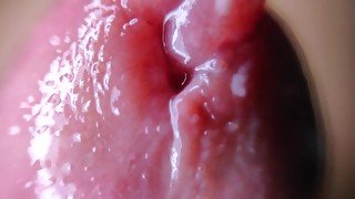 extreme macro close up of intense cumshots orgasm