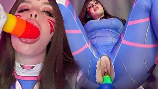 Dva Overwatch  Hard fucking a tight pussy  Real Orgasm