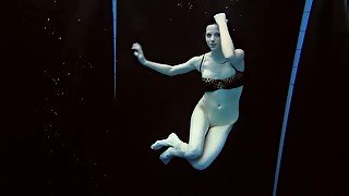 Exotic and sensual underwater solo video with cute European teen