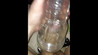 Wow shemale with ice fleshlight must see