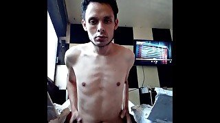 Naked in the tv room and masturbation dick