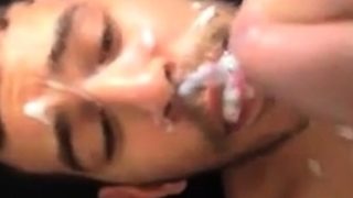 Arab Boy take the full load of daddys cum..