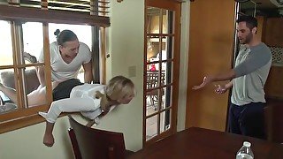 Stuck and fucked by both Step sons STEPMOM