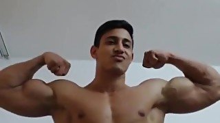 Hot Muscled Big Dick Brazilian Jerks Off & Cums