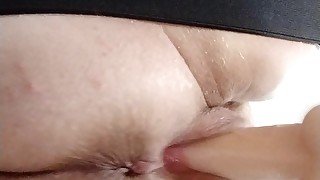 My ass and pussy with a sex machine close-up