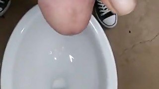 Jacking off in public restroom!!!