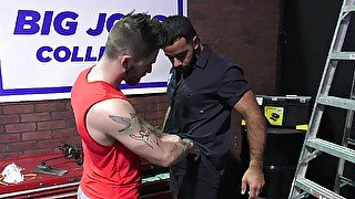 Nick Milani rides his mechanic Teddy Torres cock