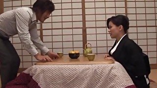 Homemade video of sweet wife Miki Sato giving a nice titjob