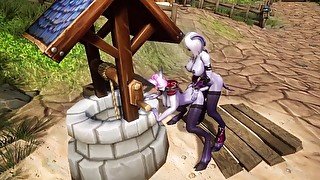 Draenei Futa Fucks Draenei Girl on the Wishing Well  Warcraft Porn Parody