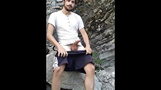 Cruising / Masturbating my big dick in open nature