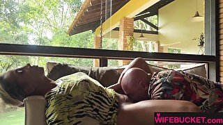 Wife Porn by WifeBucket - A fit wife gets her pussy thoroughly eaten before fucking