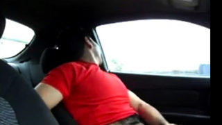 Hairy Latino bud jacks off in his car