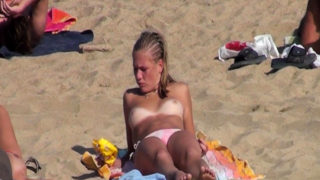 Voyeur on public beach sex