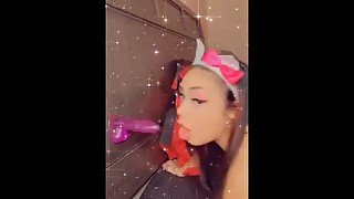 Neko Big booty Japanese and Puerto Rican  CATGIRL onlyfans/Sexysasha361 sucks and fucks dildo