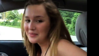 Teen couple fuck in the car (First Video)