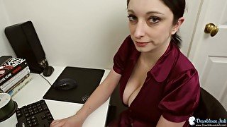 Gemma Lou in Office Cleavage - DownblouseJerk