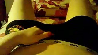 Just a British skanky teen bitch masturbating on cam