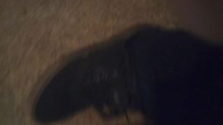 Black Dress Shoes & Cute Fuzzy Striped Dirty Socks (No Audio)