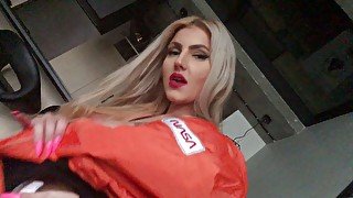 One of the most beautiful natural big tits blondes ever strips and shakes ass to tease, POV cam private phone