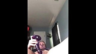 purple dildo vibrator play time