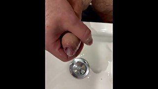 Cumming in the sink