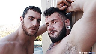 Muscular and tattooed male models love having gay sex a lot