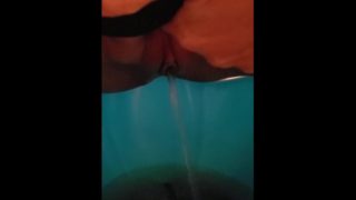 Pissing in a bowl