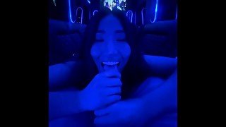 asian girl private party limo lapdance and blowjob