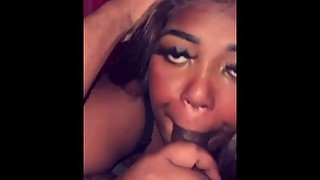 Bbw giving blow job