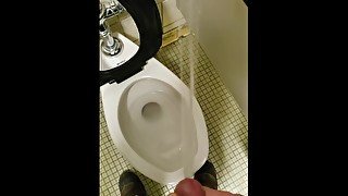 Pissing all over the same restroom