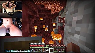 Playing Minecraft naked Ep.3 Luckiest ancient debris mining you'll ever see!! OMG