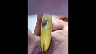 Banana masturbation