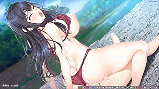 Anime milf with gigantic boobs loves to fuck everywhere [Itsu made mo Musuko] / Hentai game