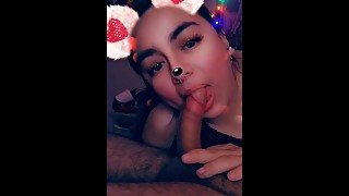 Pregnant milf blow job on snapchat