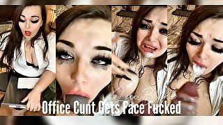 Office cunt gets face fucked