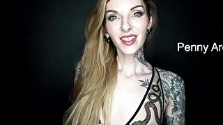 Skinny inked up blonde sucking and fucking a thick dick