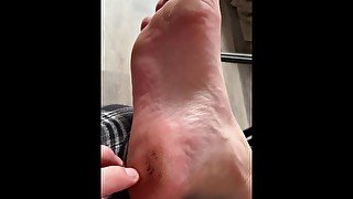 Dirty Smelly Male Foot for Losers