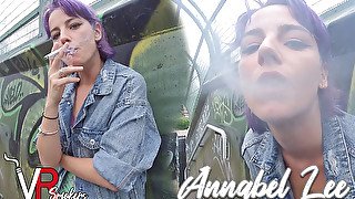 Annabel Lee - Smoking On The Bridge - VRSmokers