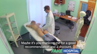 Fake Hospital Doctor offers blonde a discount on new tits