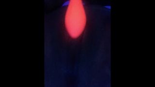 wett pussy swollows glow vibrator